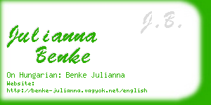 julianna benke business card